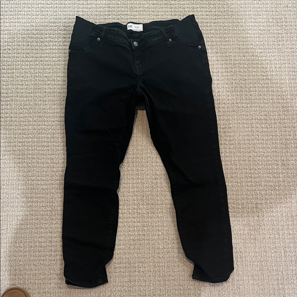 GAP Women's Dark Black Maternity Skinny Jeans